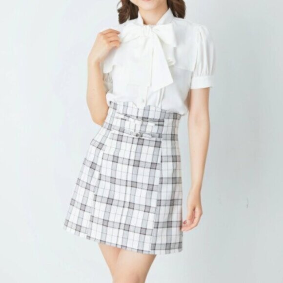ANK ROUGE hime gyaru plaid buckle detail sukapan skirt - Picture 3 of 10